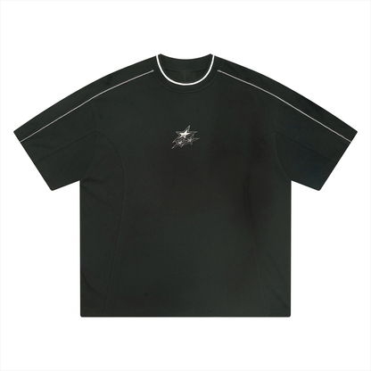 Unisex Oversized Contrast Tape T-Shirt