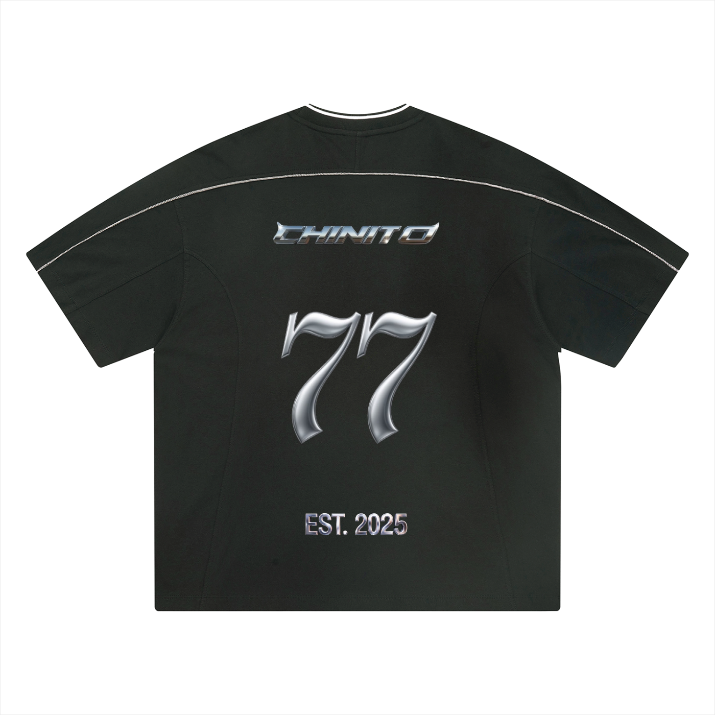Unisex Oversized Contrast Tape T-Shirt
